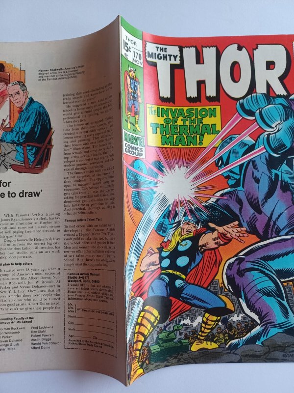 Mighty Thor #170 - 2nd app HIM/Warlock - Kirby - 1969 - VF/NM