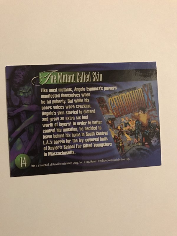 SKIN #14 card : Marvel Annual 1995 Flair; NM/M;  X-men, base