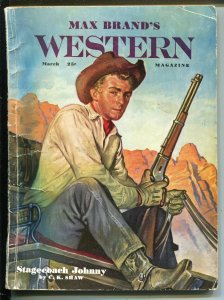 Max Brand's Western 3/1951-Popular Pubs-stagecoach-Frank Gruber-pulp-VG