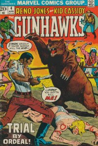 Gunhawks #4 GD ; Marvel | low grade comic Reno Jones - Kid Cassidy western