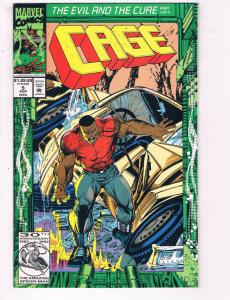 Cage #5 VF Marvel Comics Luke Cage TV Show Comic Book Aug 1992 DE22