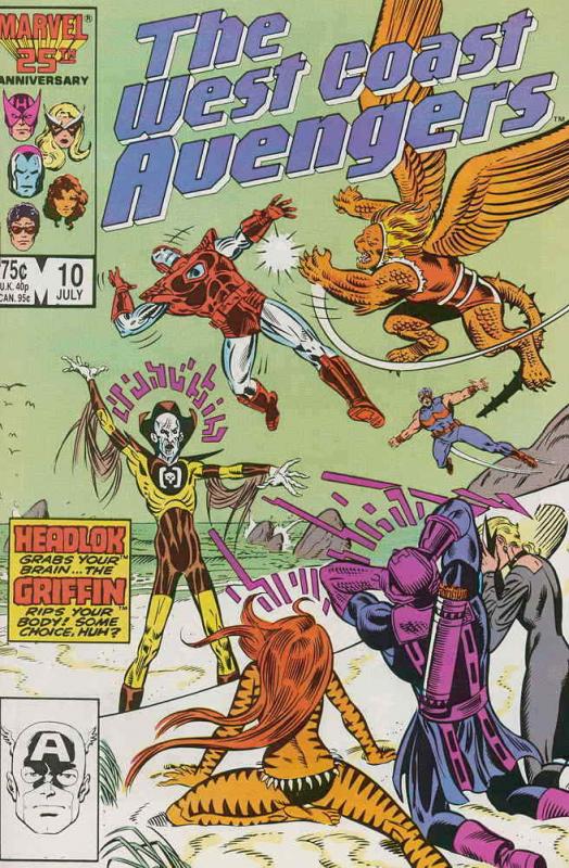 West Coast Avengers #10 VF/NM; Marvel | save on shipping - details inside