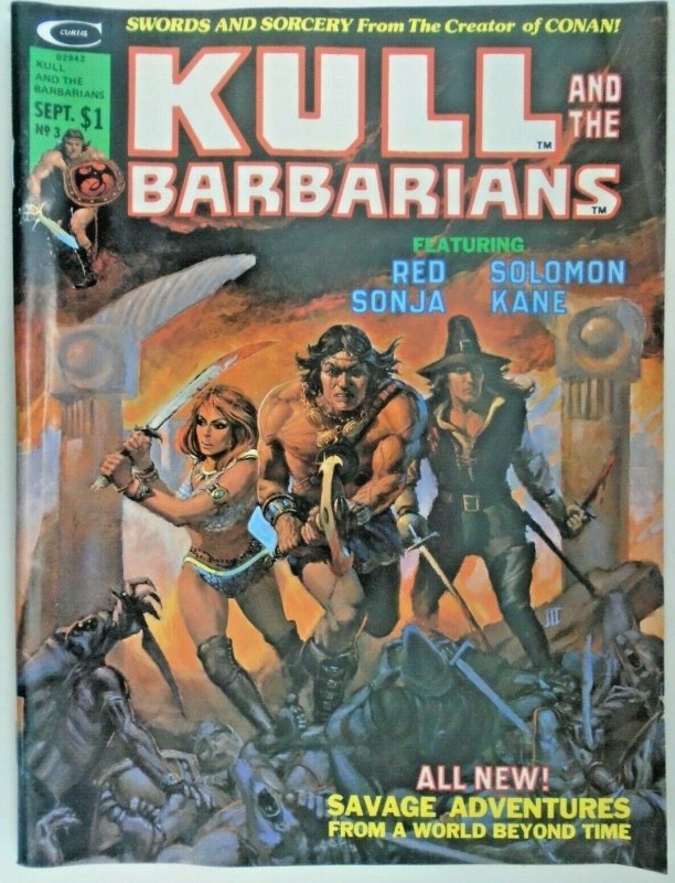 mm Kull and the Barbarians (1975, Marvel) #1vf, 2nm-, 3fn