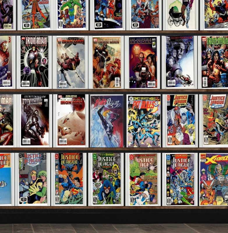 Huge Lot 120+ Comics with Iron Man, Justice League Europe & More!