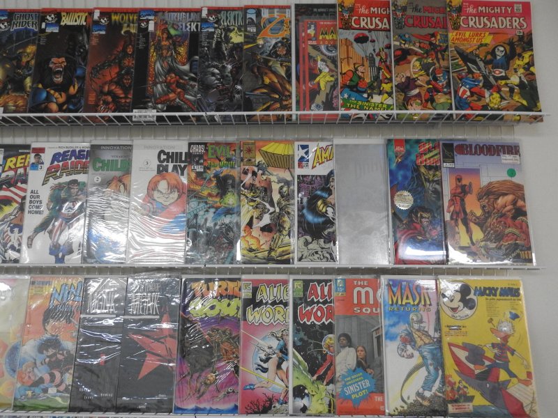 Huge Lot of 130+ Comics W/ Spawn, Lady Death,  Sonic the Hedgehog Avg FN Cond.