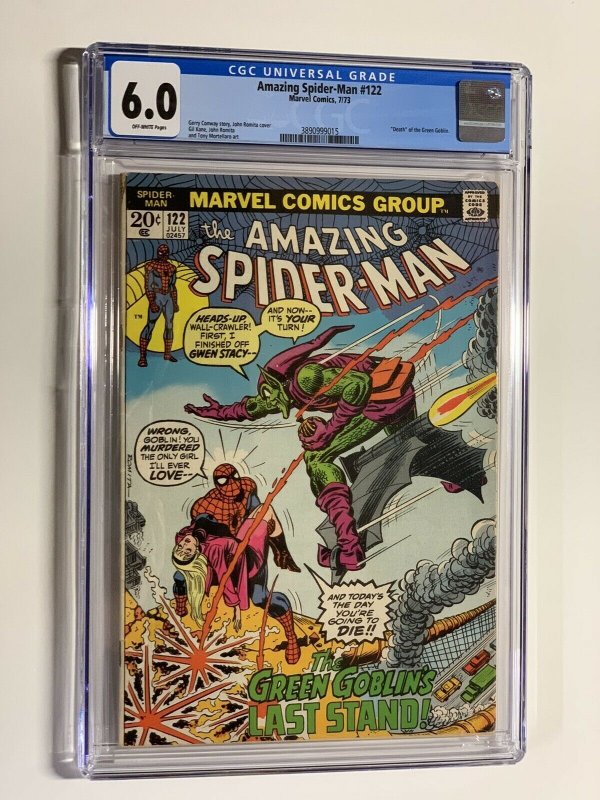 amazing Spiderman 122 CGC 6.0 off-white Pages Marvel 1973