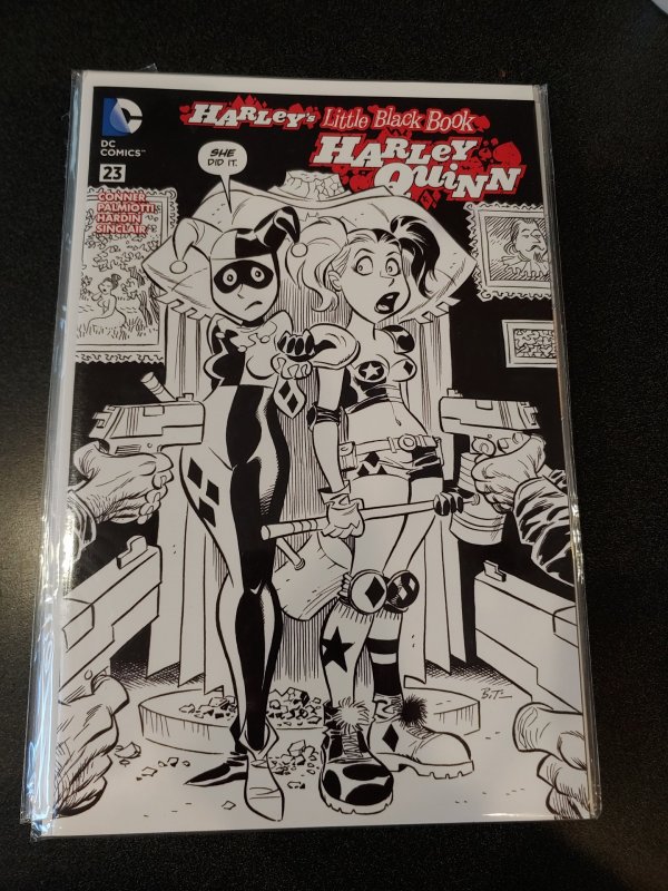 HARLEY QUINN # 23 SKETCH VARIANT!! 2016 HARLEY'S LITTLE BLACK BOOK