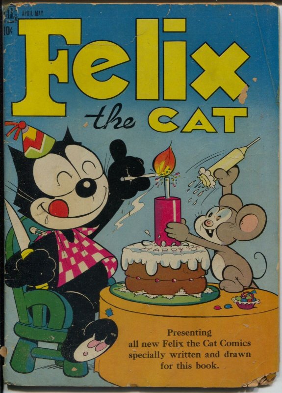 Felix The Cat #2 1948-Dell-fireworks cover-slapstick humor-FR/G