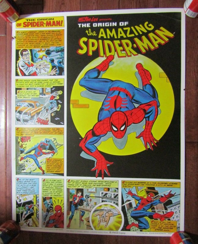 1980 ORIGIN OF SPIDER-MAN Coca-Cola 23x28 Poster FN+ 6.5 Alex Saviuk