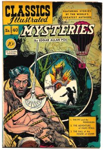 CLASSICS ILLUSTRATED #40 (AUG1947) 4.5 VG+ 1st Printing!  3 POE tales  60 pgs!