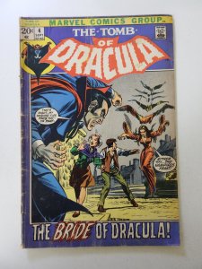 Tomb of Dracula #4 (1972) GD condition ink front cover