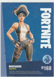 Fortnite Buccaneer 168 Rare Outfit Panini 2019 trading card series 1