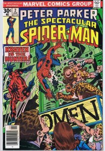 Peter Parker Spectacular Spider-Man #2 1976 Marvel Comics Kraven the Hunter