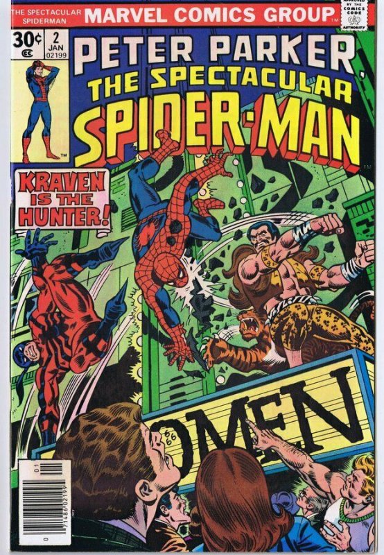 Peter Parker Spectacular Spider-Man #2 1976 Marvel Comics Kraven the Hunter