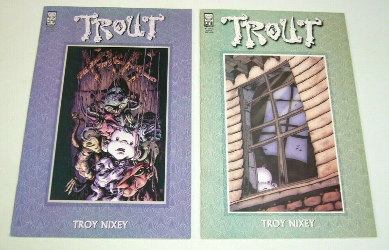 Trout #1-2 complete series - oni press comics - troy nixey set lot 2001