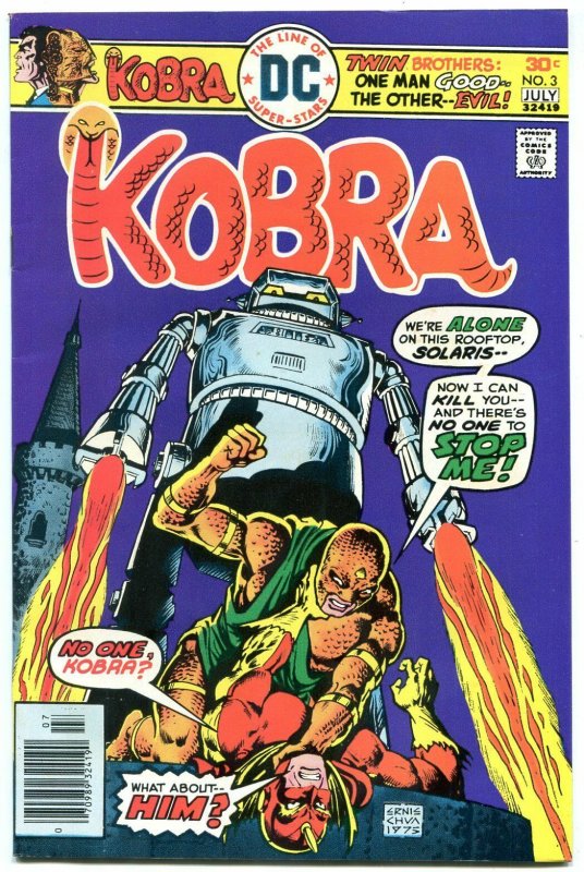 KOBRA #3 1976-GREAT DC ISSUE-HIGH GRADE VF