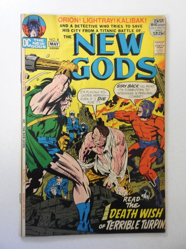 The New Gods #8 (1972) VG Condition moisture stain