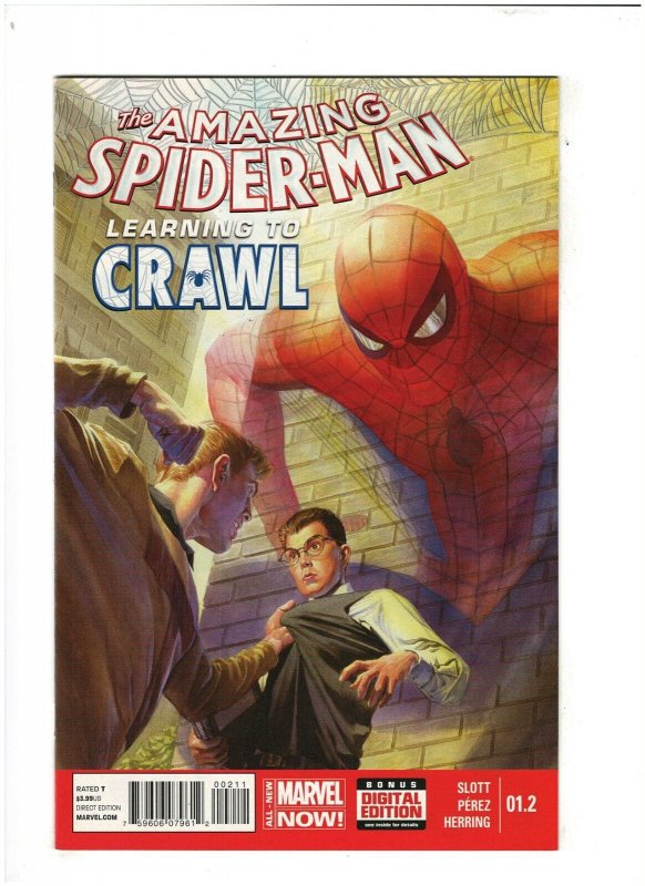 Amazing Spider-man #1.2 VF/NM 9.0 Marvel Comics Learning To Crawl Alex Ross