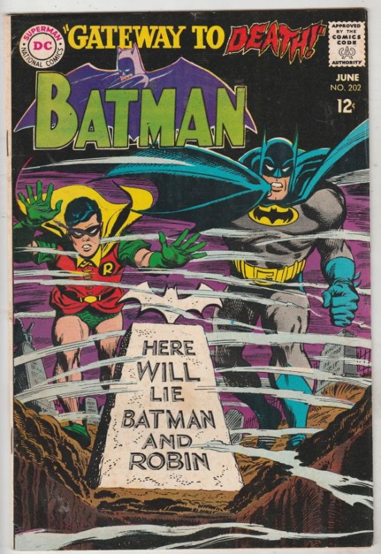 Batman #202 (Jun-68) FN/VF+ Mid-High-Grade Batman, Robin the Boy Wonder