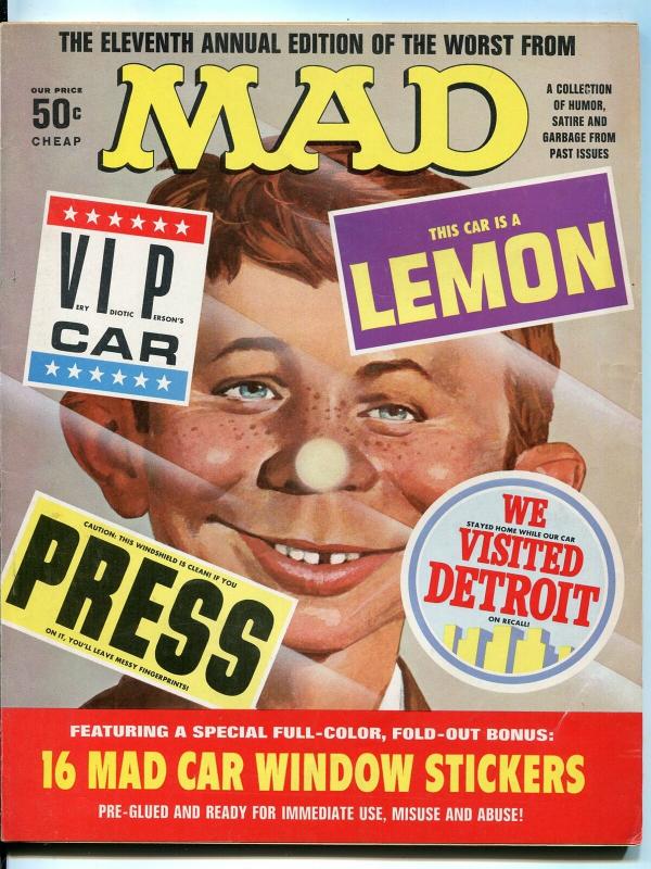 Eleventh Annual Edition Of The Worst From Mad-Magazine-#11-1972-16 Car Stickers