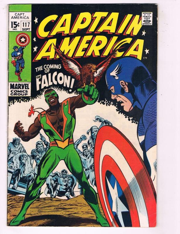 Captain America # 117 FN/VF Marvel Comic Book 1st Appearance Of The Falcon MM1