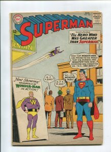 SUPERMAN #163 (VG+) *THE FISHERMAN COLLECTION* HERO GREATER THAN SUPERMAN 1963