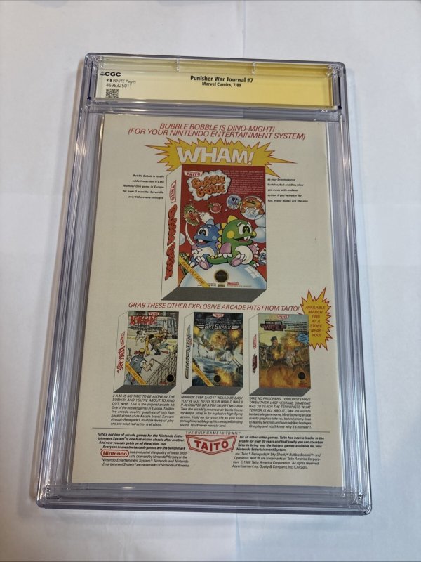 Punisher War Journal (1989) # 7 (CGC 9.8 SS) Signed Jim Lee * Marvel Comics