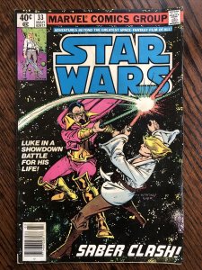 Star Wars #33 EXCELLENT NEWSSTAND!! 1980 Marvel Luke Skywalker vs Orman