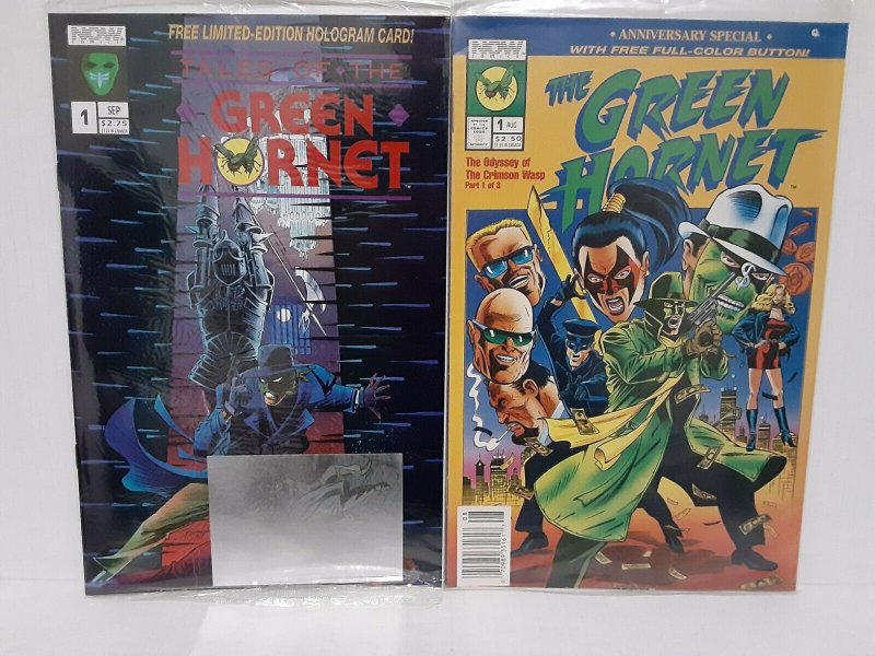 GREEN HORNET #1:POLY BAGGED WITH FOIL CARD + #1 - TWO ISSUES - FREE SHIPPING