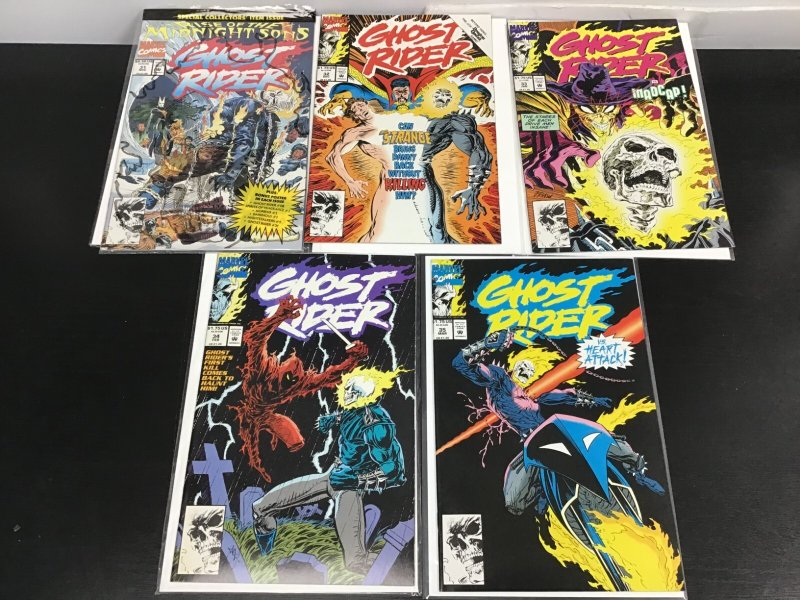 5PC GHOST RIDER LOT (9.2) #31-35, POSTER INCLUDED!! 1992