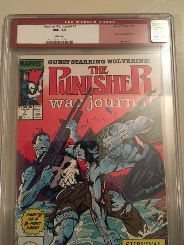 The Punisher War Journal #7 CGC 9.6 (Marvel 1989) Wolverine appearance