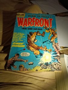 Warfront #22 Harvey Comics 1954 Black Cat Mystery 50 Ad Golden Age Nostrand art