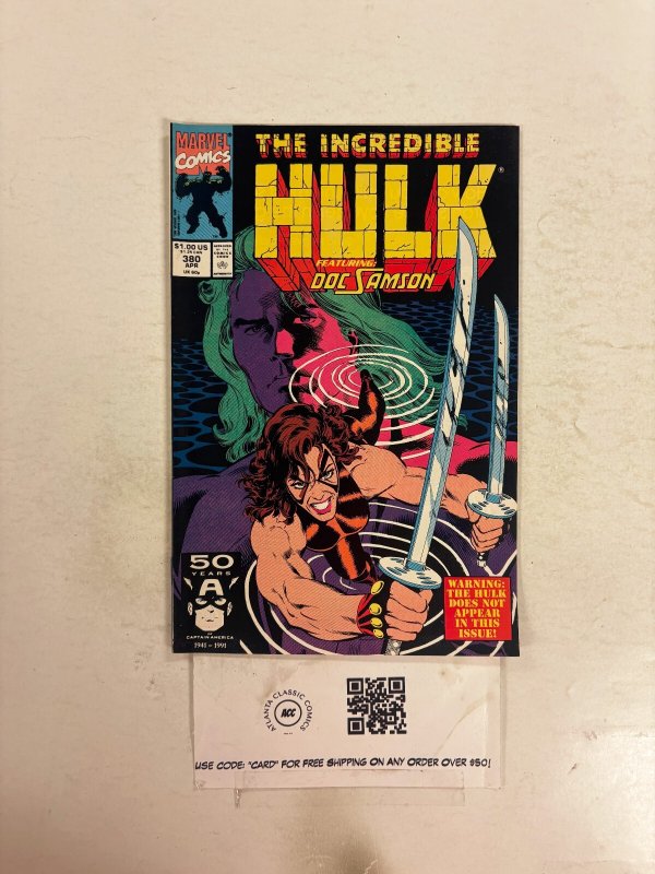Incredible Hulk #380 NM Marvel Comic Books Avengers She-Hulk Doc Samson 6 HH113