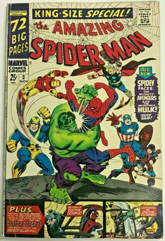 AMAZING SPIDER-MAN ANNUAL#3 FN 1966 MARVEL SILVER AGE COMICS