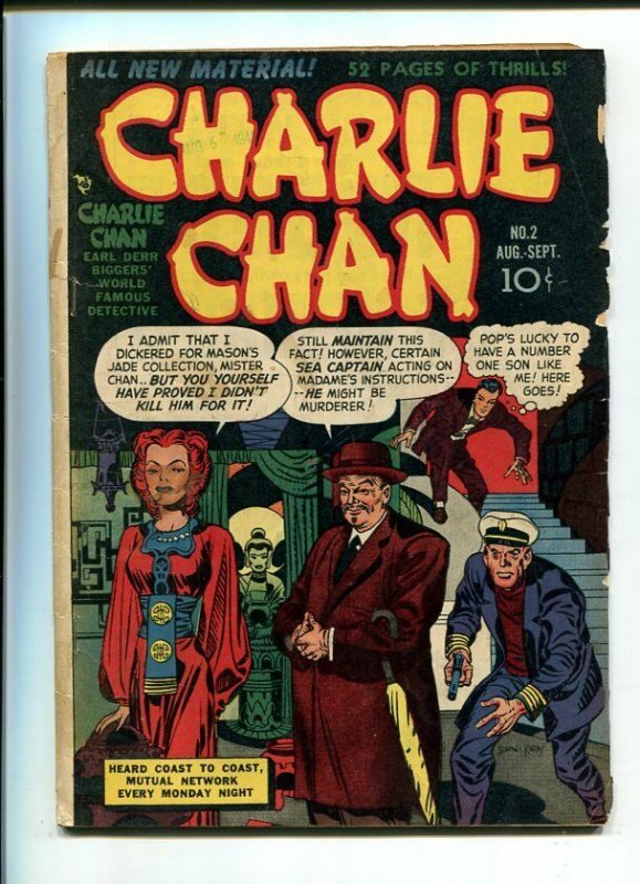 CHARLIE CHAN #2-1948-CRESTWOOD-DICK BRIEFER-KIRBY-SIMON-VG minus VG 