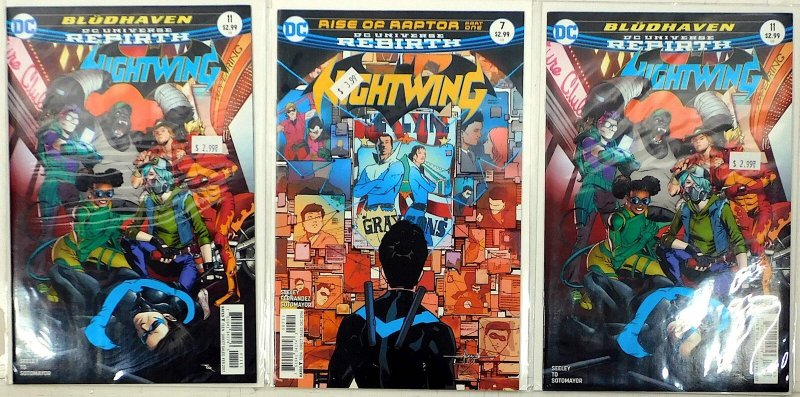 Nightwing Lot of 3 #11 x2, 7 (2017) DC Comics 1st Print Comic Books