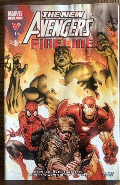 The all new avengers fireline 6 water damage cover& first five pages