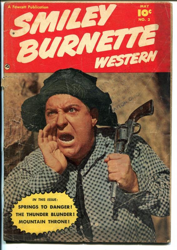 Smiley Burnette Western #2 1950-Fawcett-B-Western film sidekick-G/VG