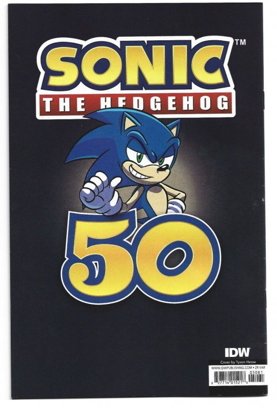Sonic The Hedgehog #50 Idw Publishing 2022 Tyson Hesse 1:25 Incentive Variant 