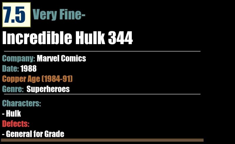 Incredible Hulk 344 (1988) VF- McFarlene Marvel Comics