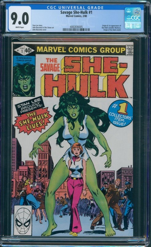 The Savage She-Hulk 1 CGC 9.0 1st appearance & origin of She-Hulk 