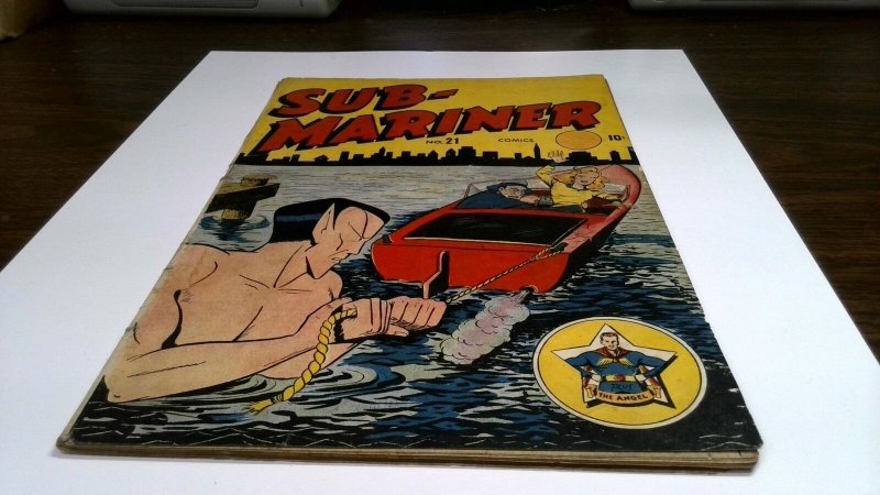 Sub-Mariner Comics #21 1946 last Angel Backup Story Bill Everett Art unrestored 