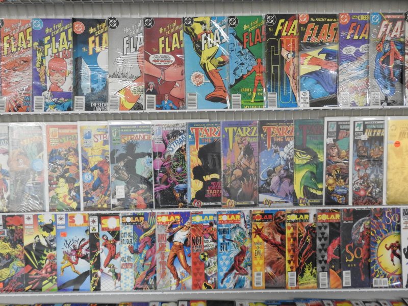 Huge Lot of 170+ Comics W/ Flash, War Machine, All Star Squadron Avg. VF- Cond.