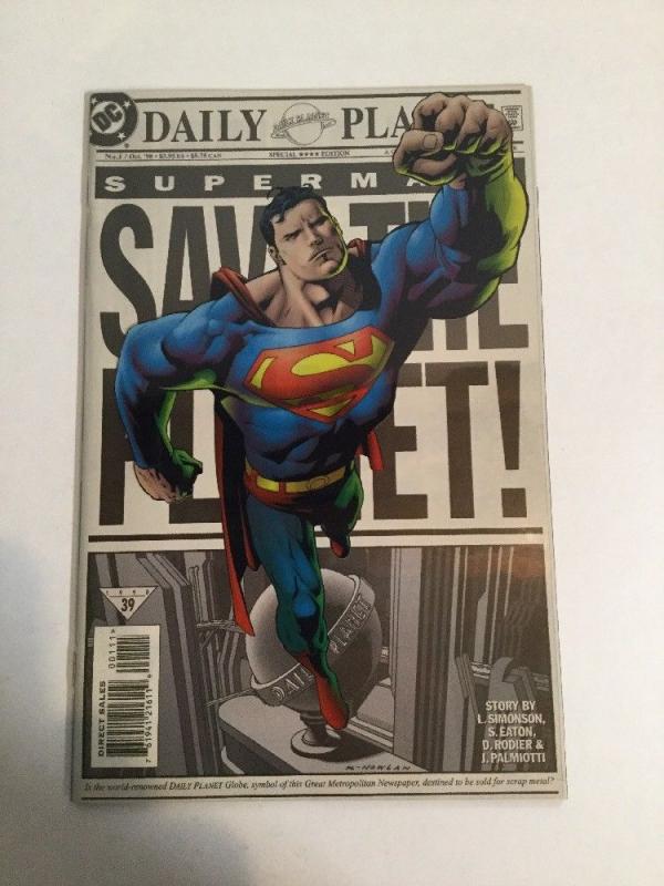 Superman Save The Planet 1 Variant NM Near Mint