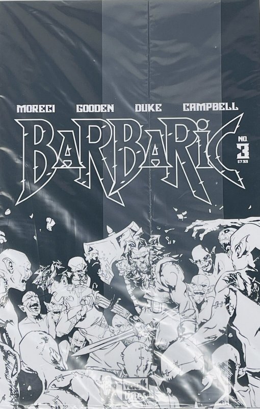 BARBARIC #3 CVR B DLX ED B&W BLACK BAG 