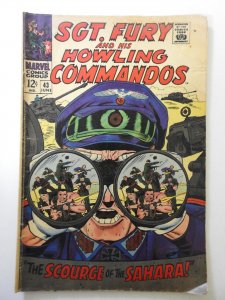 Sgt. Fury #43 (1967) GD/VG Condition moisture stain