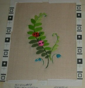 THANK YOU Sewn Ladybugs on Fern 8x10 Greeting Card Art #6025 w/ 7 Cards