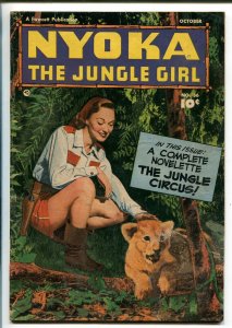 NYOKA THE JUNGLE GIRL #36 1949-FAWCETT-BOUND GIRL-ATOM BOMB-KAY ALDRIDGE-vg