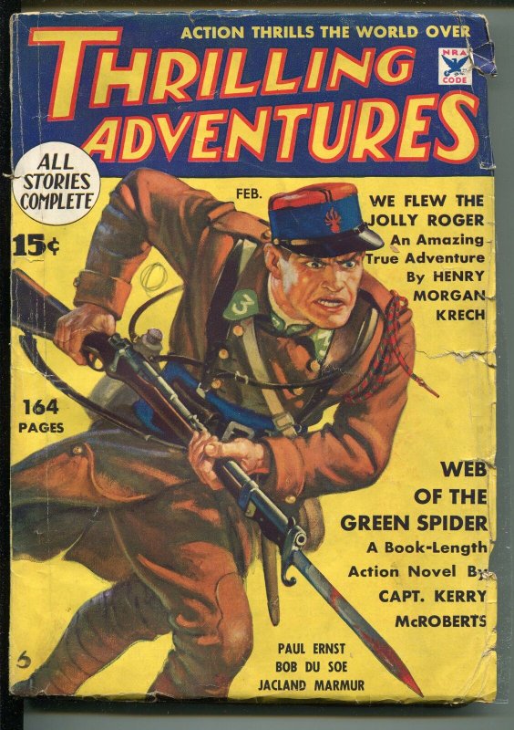 THRILLING ADVENTURES 02/1935-THRILLING-FOREIGN LEGION-CAPT KERRY MCROBERTS-vg