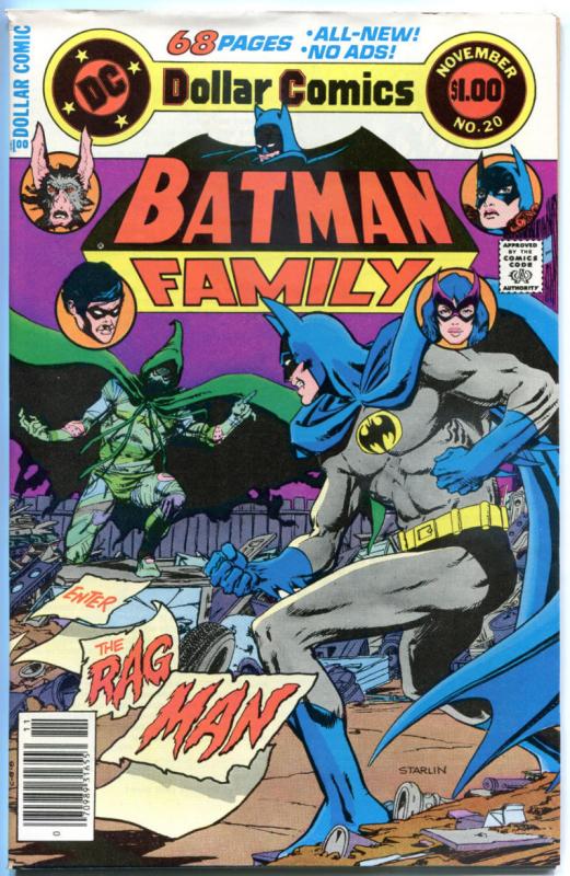 BATMAN FAMILY #20, VF/NM, Ragman Origin retold, Gotham, DC,1975,more BM in store